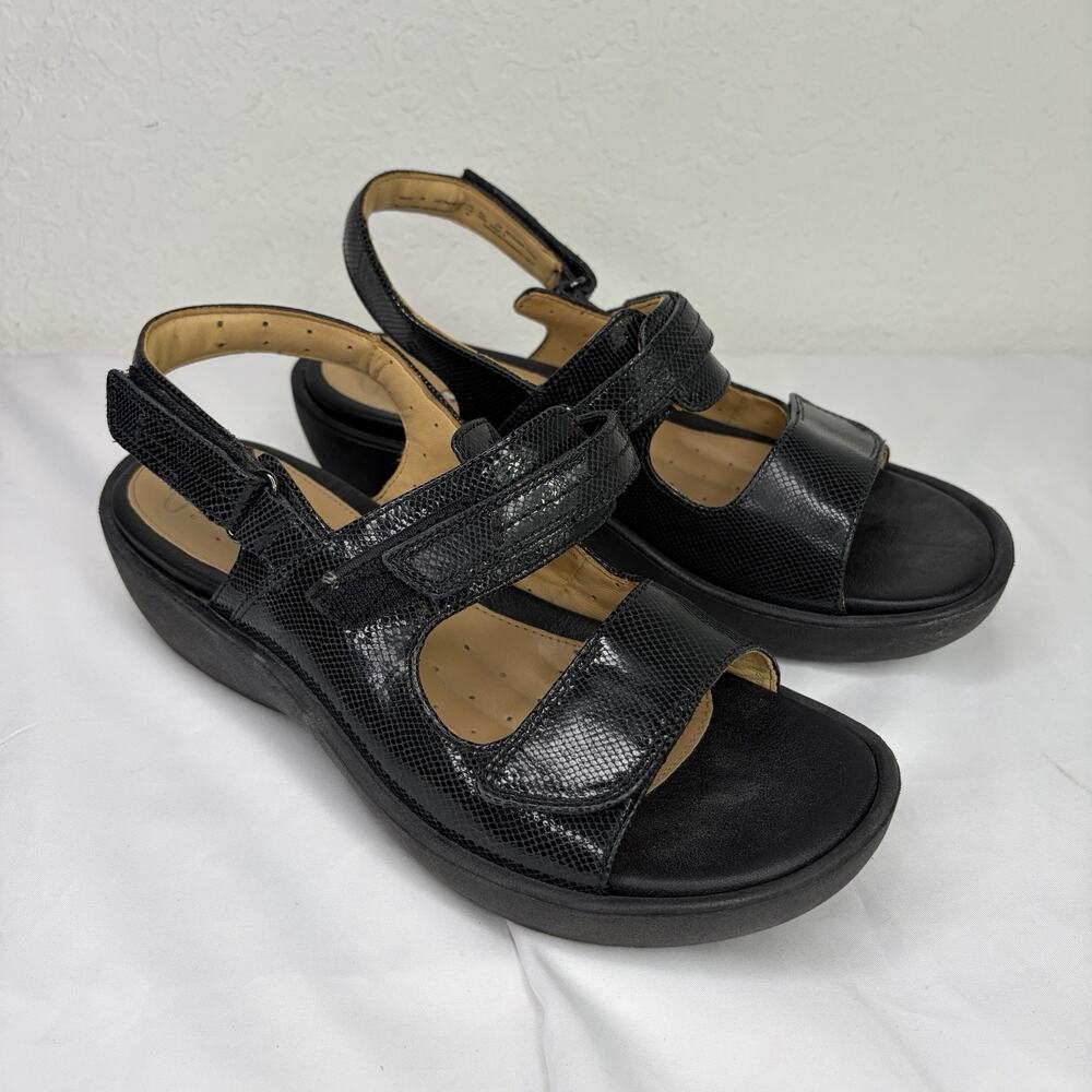 Clarks Artisan Unstructured Black Sandals Size US 8.5 M, comfy, casual, classic